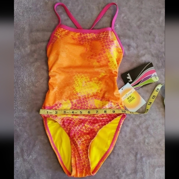 Orange and Pink Dolfin Swimsuit - Picture 6 of 7